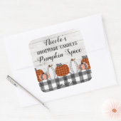 Autumn Homemade Pumpkin Spice Vierkante Sticker (Envelop)