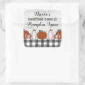 Autumn Homemade Pumpkin Spice Vierkante Sticker (Tas)
