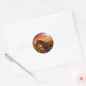 Autumn Horse Ronde Sticker (Envelop)