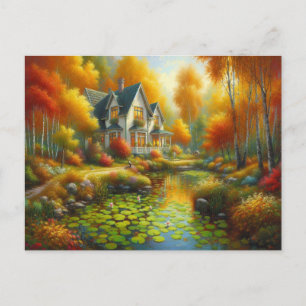 Autumn House Lake Briefkaart