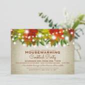 Autumn Housewarming Cocktail Party Kaart (Staand voorkant)
