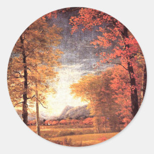 Autumn in America, Oneida County, New York, Ronde Sticker