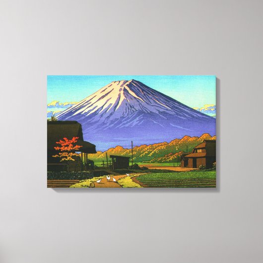 Autumn in Funatsu Mt Fuji Kawase Hasui 1953 Poster Canvas Afdruk (Voorkant)
