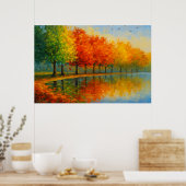 Autumn In New England Landscape Poster (Keuken)