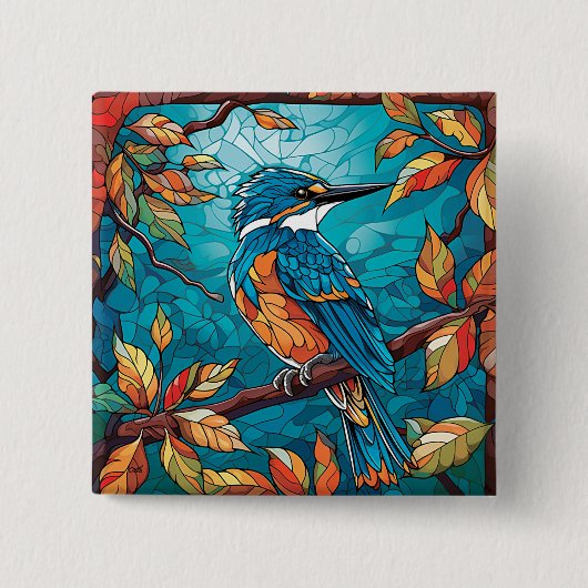 Autumn Kingfisher Button (Voorkant)