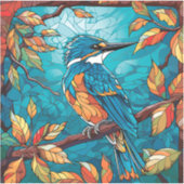 Autumn Kingfisher Custom-Cut Vinyl Sticker (Voorkant)