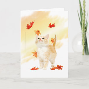 Autumn Kitten Kaart