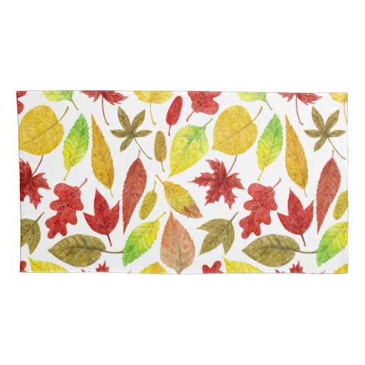 Autumn laat waterverf wit kussensloop (Achterkant-Rechts)