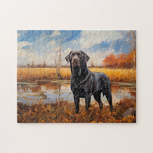 Autumn Labrador retriever Legpuzzel (Horizontaal)