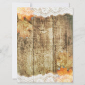 Autumn Lace Rustic Rehearsal Dinner Invitation Kaart (Achterkant)