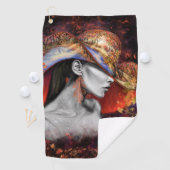 Autumn Lady Golf-handdoek - Kunst schilderen Golfhanddoek (Insitu)