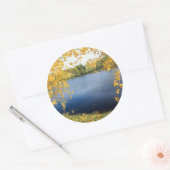 Autumn Lake Ronde Sticker (Envelop)