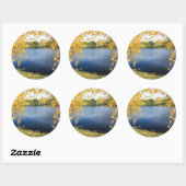 Autumn Lake Ronde Sticker (Vel)