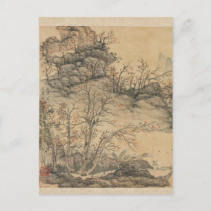 Autumn Landscape van Chen Hongshou Briefkaart