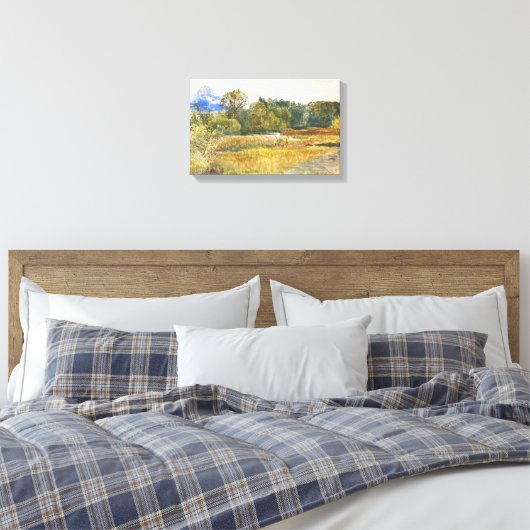 Autumn landschap in Rybiniszki Stanislaw Maslowski Canvas Afdruk (Insitu (Slaapkamer))