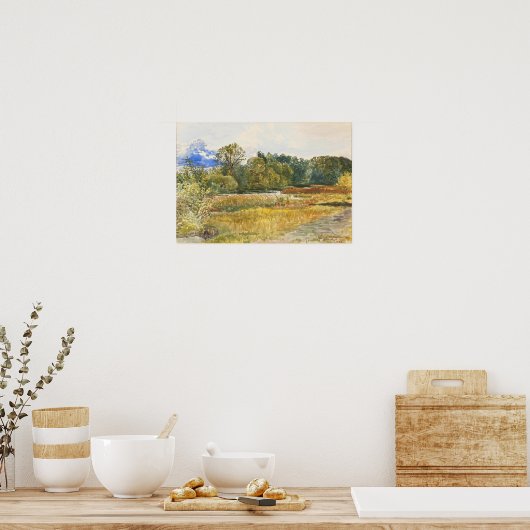 Autumn landschap in Rybiniszki Stanislaw Maslowski Poster (Keuken)