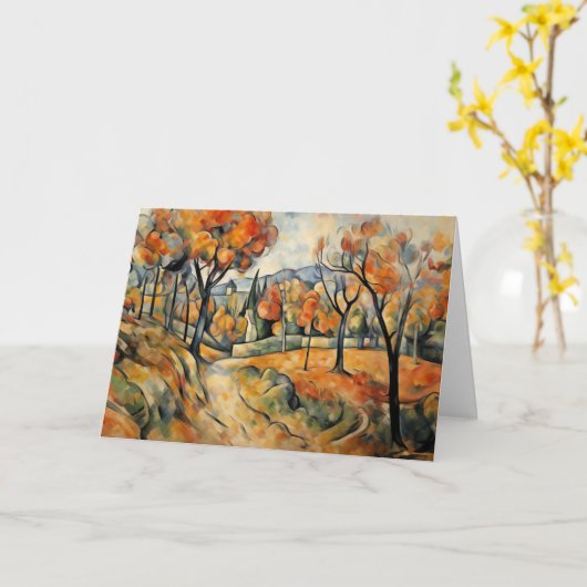 Autumn Landschap Kaart (Gele Bloem)