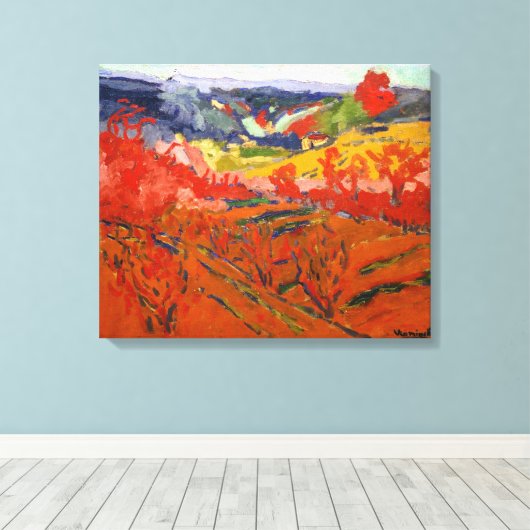Autumn Landschap | Maurice de Vlaminck | Canvas Afdruk (Insitu (Houten vloer))