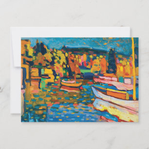 Autumn Landschap met Boats door Wassily Kandinsky Kaart