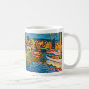 Autumn Landschap met Boats door Wassily Kandinsky Koffiemok