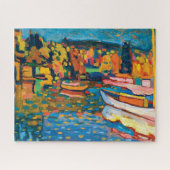 Autumn Landschap met Boats door Wassily Kandinsky Legpuzzel (Horizontaal)