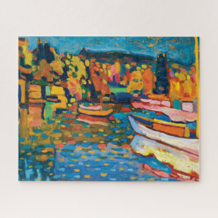 Autumn Landschap met Boats door Wassily Kandinsky Legpuzzel