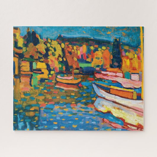 Autumn Landschap met Boats door Wassily Kandinsky Legpuzzel (Horizontaal)