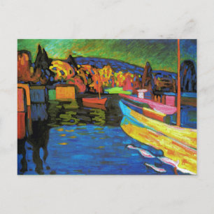 Autumn Landschap met boten Briefkaart