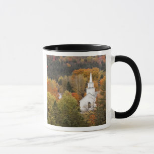 Autumn landschap met kerk, Vermont, VS Mok