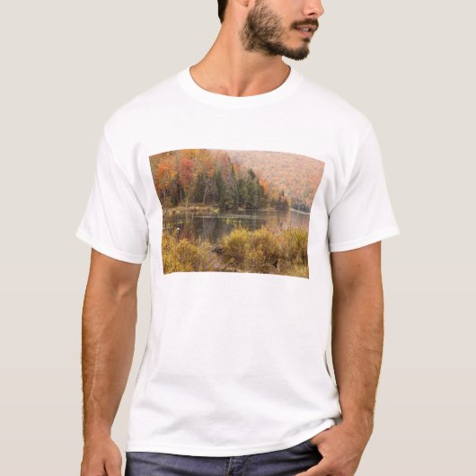 Autumn landschap met meer, Vermont, VS 3 T-shirt (Voorkant)