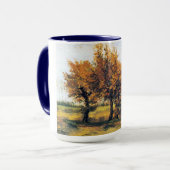 Autumn Landschap met vier bomen Mok (Voorkant links)
