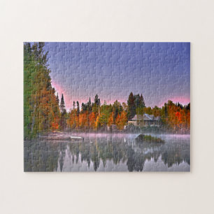 Autumn landschap Quebec. Legpuzzel