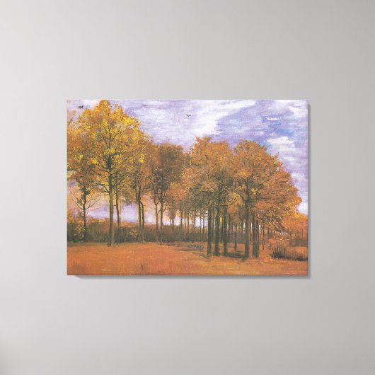 Autumn Landschap Van Gogh Canvas Afdruk (Voorkant)
