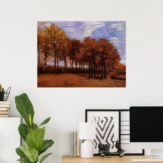 Autumn landschap, Vincent van Gogh Poster (Thuiskantoor)