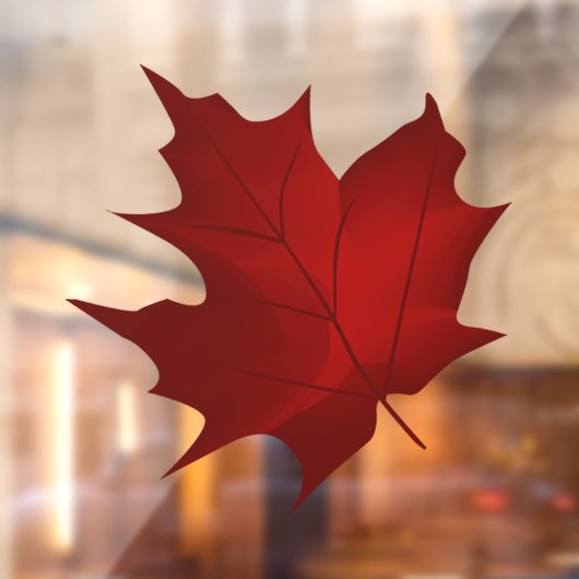 Autumn Leaf 3 Vinyl Window Cling Raamsticker (Vel 2)