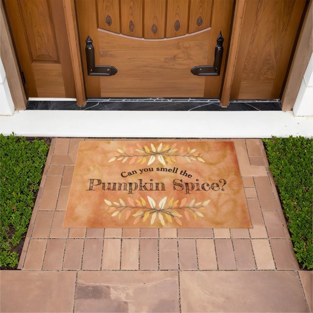 Autumn Leaf Borders Pumpkin Spice Welkom Deurmat (Buiten)