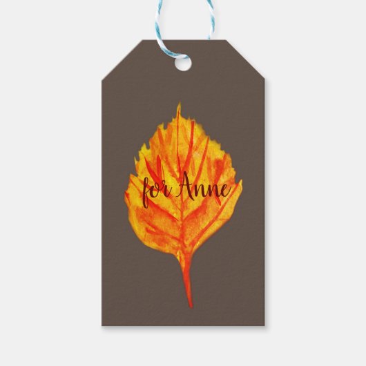 Autumn Leaf Cadeaulabel (Voorkant)