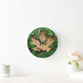 Autumn leaf clock ronde klok (Huis)