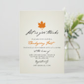 Autumn Leaf Elegant Thanksgiving Party Invitation (Debout devant)