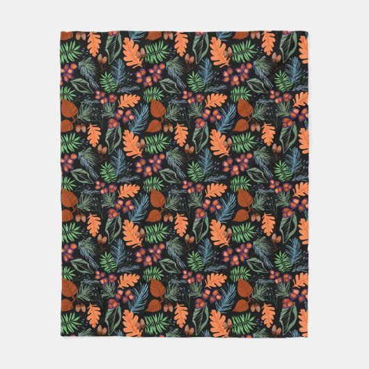 Autumn leaf fleece deken (Voorkant)