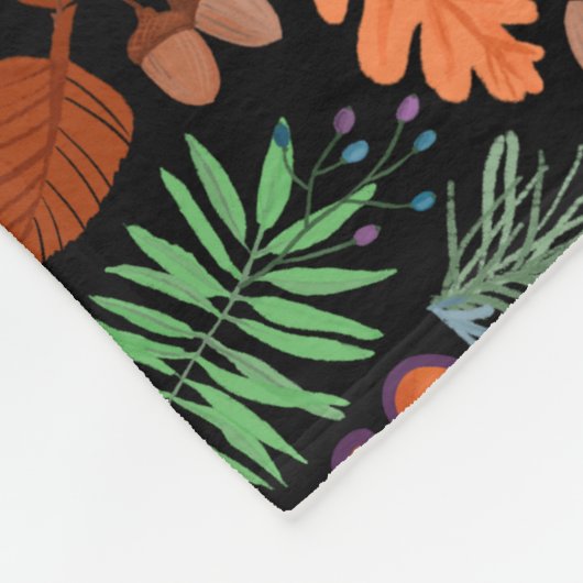 Autumn leaf fleece deken (Hoek)