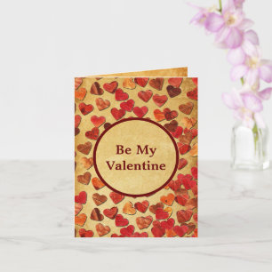 Autumn Leaf Hearts - Valentijn Card Kaart