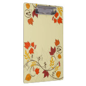 Autumn Leaf-lijnen met  tekst Klembord (Rechts)