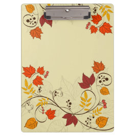 Autumn Leaf-lijnen met  tekst Klembord