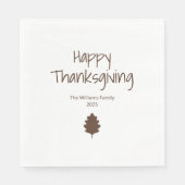 Autumn Leaf Modern Family Simple Thanksgiving Servet (Voorkant)