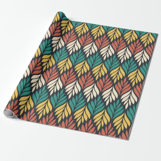 Autumn Leaf Pattern Cadeaupapier (Uitgerold)