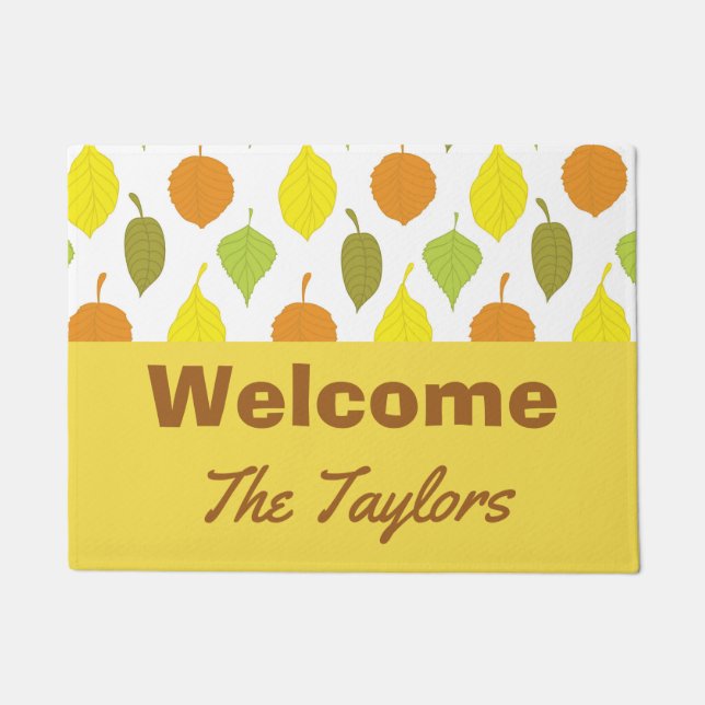 Autumn Leaf Pattern Deurmat (Voorkant)
