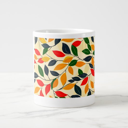 Autumn Leaf Pattern Extra Grote Beker (Voorkant)