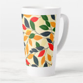 Autumn Leaf Pattern Latte Mok (Rechterhoek)
