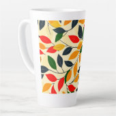 Autumn Leaf Pattern Latte Mok (Linkerhoek)